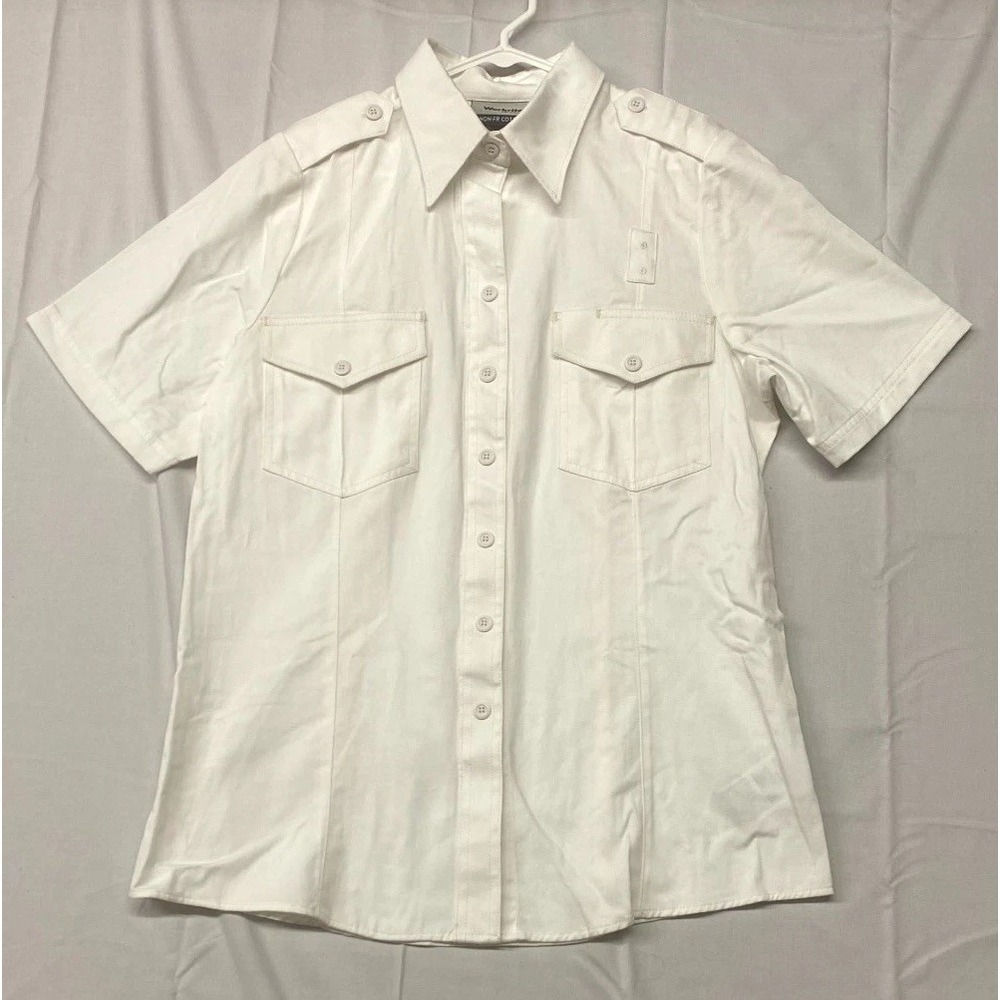 Workrite Fire Service Shirt Mens Large White Cotton Fire Resistant Button Front